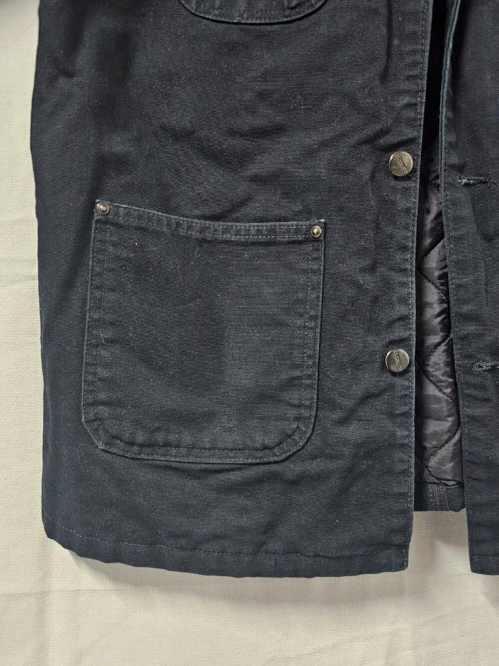 Carhartt X Chrysler Imported From Detroit Black Denim Men's Jacket Size M - Picture 13 of 16